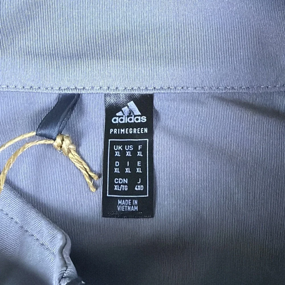 Adidas Shoulder Stripe 1/4 Zip Sweatshirt Mens Extra Large Gray Pullover Running